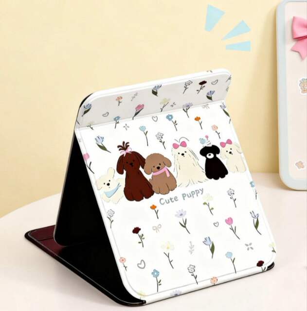 New Mirror Cute Puppy Thickened Anti-Fall Travel Portable Makeup Mirror High-Definition Home Vanity Mirror detail 3