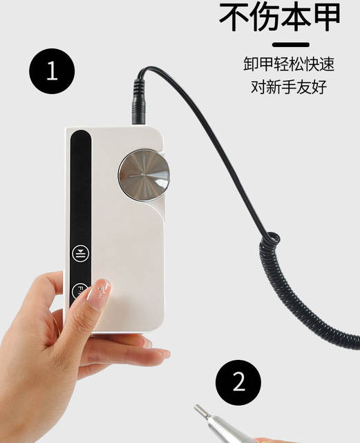 Cross-Border Rechargeable Nail Polisher 45000 Rpm Portable Electric Nail Polisher Professional Polishing and Nail Remover detail 12