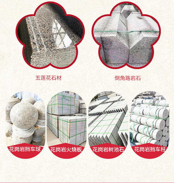 Curb Stone, Roadside Stone, Curbing Stone, Garden Edging Stone, Granite Stone, Granite Roadside Stone, Sesame Gray detail 6