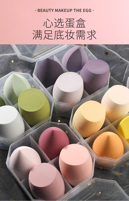 Factory Direct beauty Egg gourd powder puff water drop powder puff makeup egg makeup egg oblique cut sponge powder puff detail 5