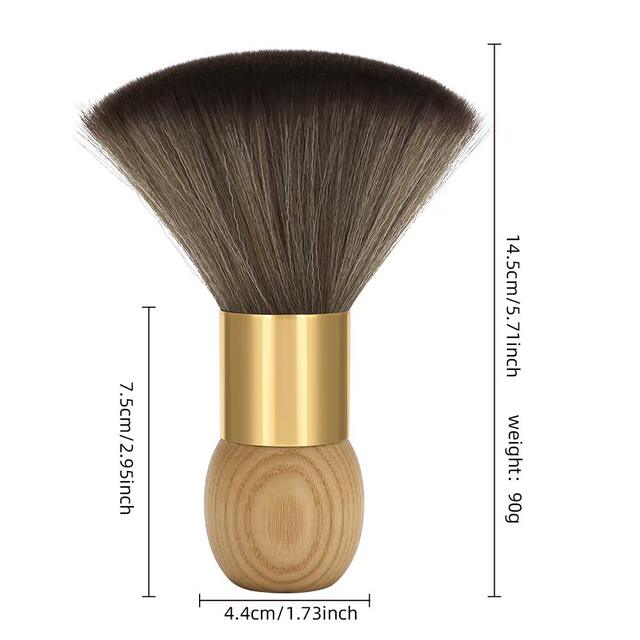 New Cross-Border Model Hair Salon Solid Wood Hair Brush, Hairdressing Tool for Cleaning Hair Fragments and Soft Bristles for Neck Cleaning detail 2