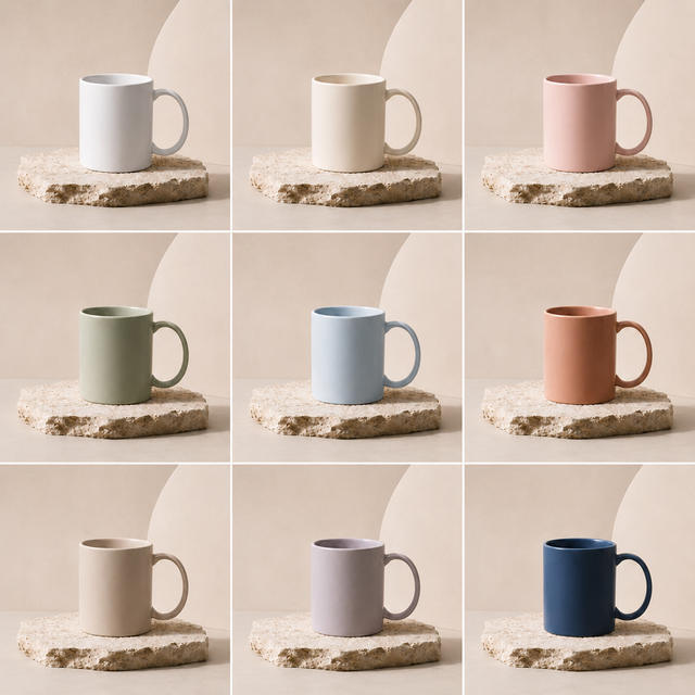 Mug Manufacturer Customizes Pattern Logo Ceramic Coffee Cup 11oz Coated Cup Gift Advertising Cup Foreign Trade detail 8