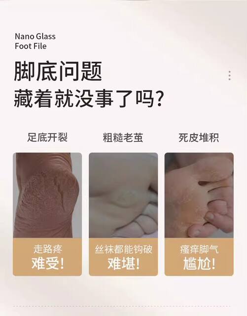 【E-Commerce Hot Item】Foot Grinding Tool, Nano Glass Heel Dead Skin Remover, Pedicure Tool, Foot Scrubber, Foot Grinding Stone detail 2
