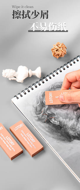 Old man's head rubber wholesale sketch painting high-gloss studio eraser supplies a box of primary school students learning stationery detail 4