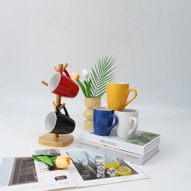 Manufacturer of Ceramic Cups with a Simple Drum-Shaped Design, Customizable Logo, Souvenir Gift, Household Water Cup, Coffee Mug