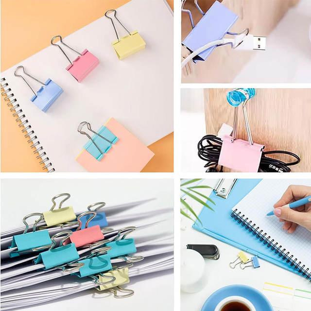 In-Stock Bulk Colored Long-Tail Clips for Document Binding, Loose-Leaf Folders, Office Metal Binder Clips, Student Stationery, and Test Paper Clips detail 8