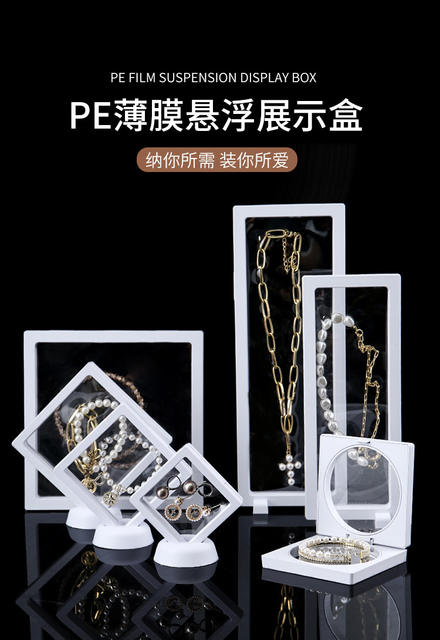Pe Film Box Transparent Suspension Box Bracelet Display Dustproof Storage Box Cultural Artifact Temple Prayer Beads Box Jewelry Box detail 1