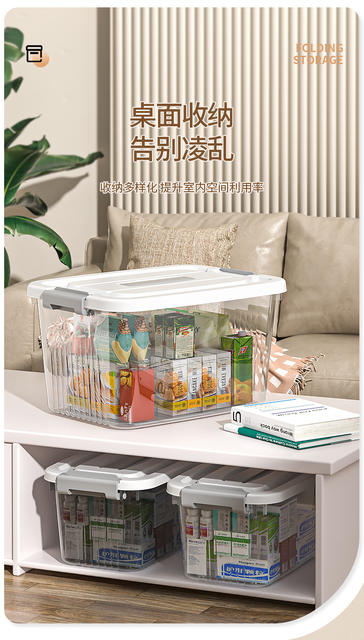 Plastic Transparent Storage Box with Lid for Household Clothes Storage Box Extra Large Storage Box Storage Box detail 10