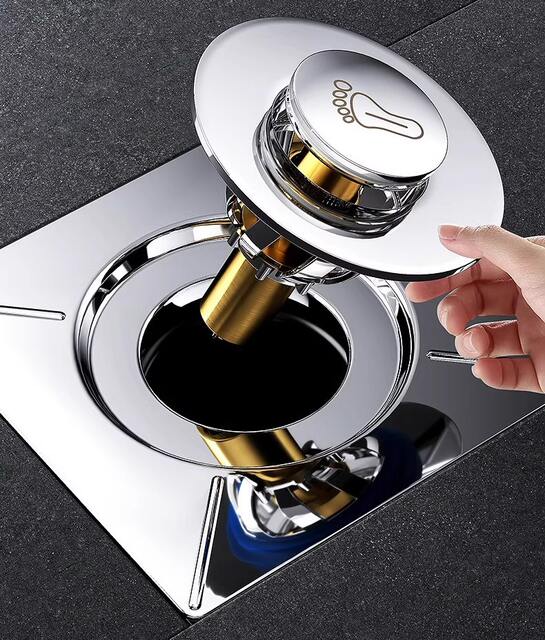 Toilet floor drain deodorizer bounce core sealing cover sewer anti-return bug artifact universal pressing foot type detail 2