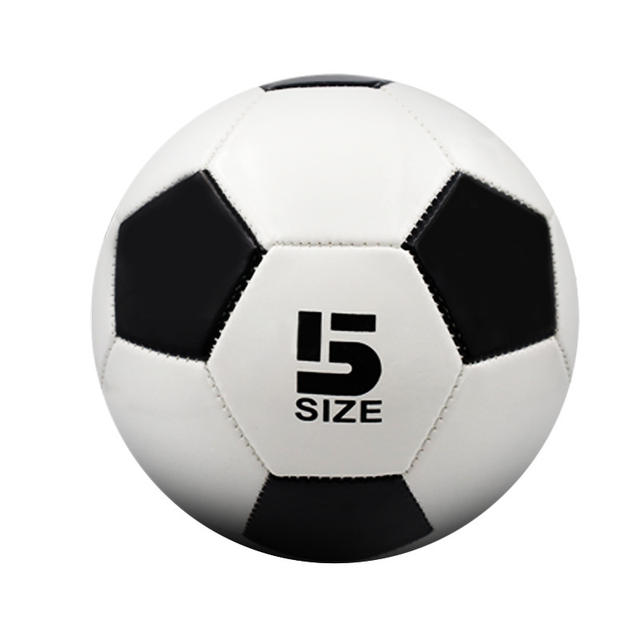 Football wholesale children No. 3 No. 4 No. 5 adult primary and secondary school students training competition world cup black and white PVC machine sewing PU detail 10