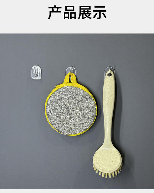 Traceless Acrylic Adhesive Transparent Hook Strong Plastic Hook Bathroom Punch-free Adhesive Calf Horn Hook detail 9