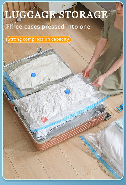 Vacuum Compression Storage Bags for Foreign Trade, Vacuum Travel Bags for down Jackets and Quilts, Extra Large and Thickened detail 9