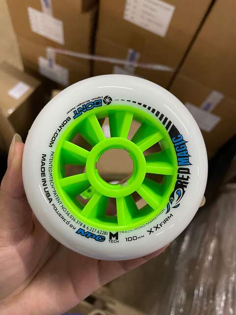 Mpc Roller Skating Speed Skates Wheels Red Magic Mpc Racing Wheels Professional Competition Wheels Xxfirm High-Elasticity Flat Wheels detail 2