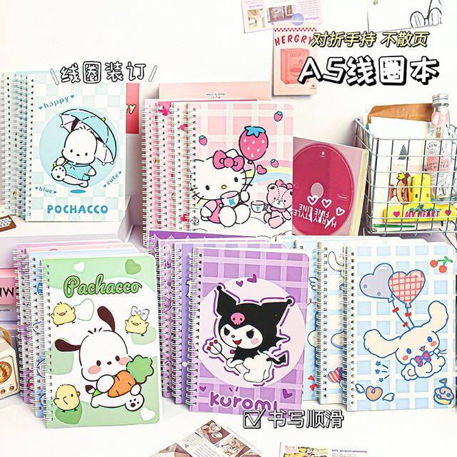 Cartoon Spiral Notebook Cute Creative A5 Loose-Leaf Notebook Stationery Wholesale High-Value Student Lined Diary Notebook detail 1