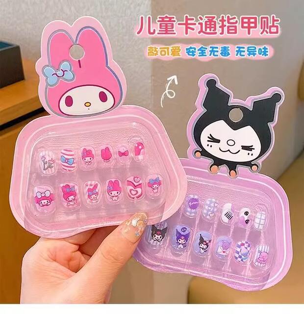 Sanrio Children's Nail Stickers Girls Cute Fun Nail Stickers Students Nail Stickers Girls Nail Stickers Children Wear Nail Stickers detail 1