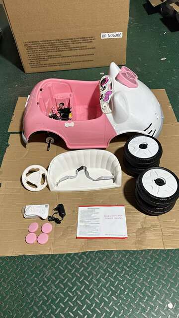 Children's Electric Car, Small Kt Cat Model, Four-Wheel Remote Control Car, Can Seat People, Swaying Feature, Cute Toy Car for Boys and Girls detail 8