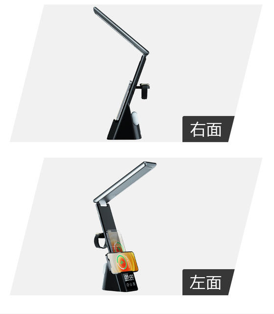 Cross-Border Desk Lamp Mobile Phone Wireless Charger Multifunctional Creative Folding Eye Protection Wireless Fast Charging 15W Earphones Watch detail 10