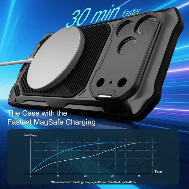 Suitable for Apple 17Promax Anti-Fall Mobile Phone Case, Full-Cover Metal Stand, Iphone18Pm Magnetic Mobile Phone Case detail 4