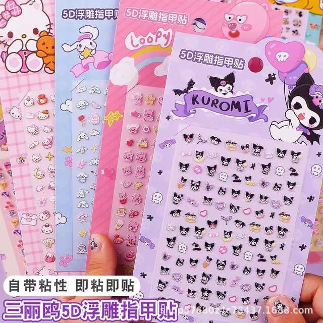 Glow-In-The-Dark Nail Stickers for Kidsren, Girls, Princesses, Wearable Nail Art Stickers, Luminous, Odorless Baby Toys, Cute Cartoon Nails detail 3
