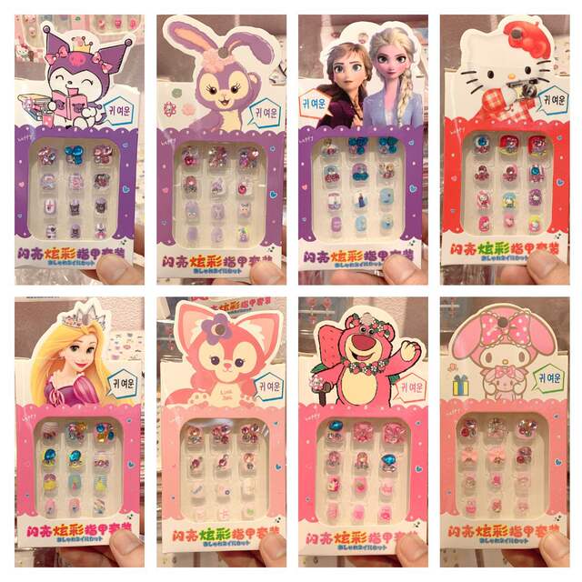 Sanrio Children's Nail Stickers Girls Cute Fun Nail Stickers Student Nail Stickers Sweet Nail Stickers Children Wear Nail Stickers detail 3