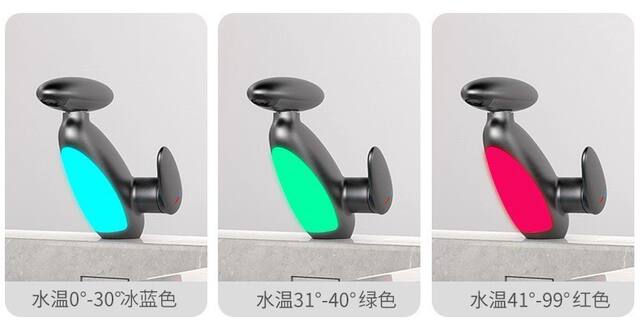 Fat Penguin Pull-Out Faucet Four-Speed Rotating Water Outlet Et Atmosphere Light Hot and Cold Dual-Use Washbasin Faucet detail 3