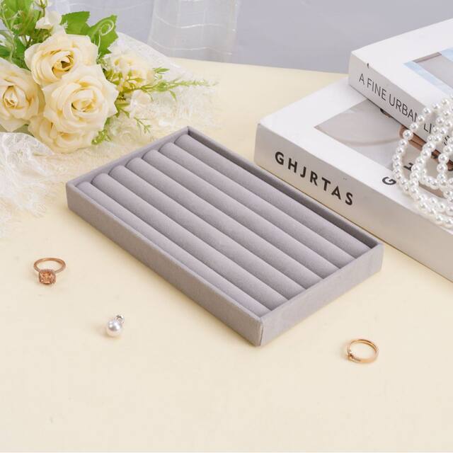 Velvet Jewelry Storage Box, Jewelry Box, Ring, Earrings, Bracelet, Necklace Storage and Display Rack, Drawer-Type Liner