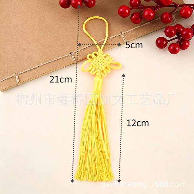 Small Red Six-Square Knot Chinese Knot Pendant, Small Hanging Ornament Chinese Knot Tassel, Prosperity Knot Special Gift detail 8