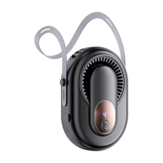 Waist-Hanging Fan Mini Hanging Neck Handheld Digital Display USB Charging Portable Outdoor Office Desk Compact Clip Fan detail 1