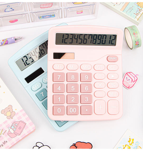 Color Solar Calculator 837 Dual Power Supply Office Accounting Calculator Cute Student Computer Wholesale detail 10
