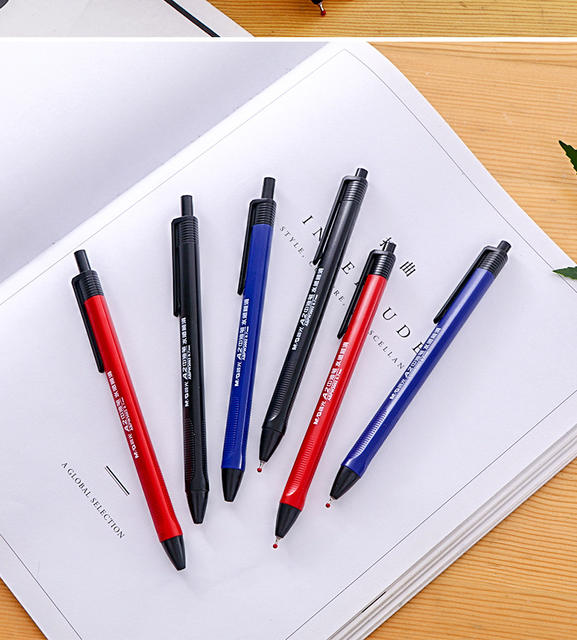 Morning Mg Light A2 Oil-Based Pen Retractable Ballpoint Pen W3002 Plastic Black Red Blue 0.7mm Ballpoint Pen Signature Pen Wholesale detail 11