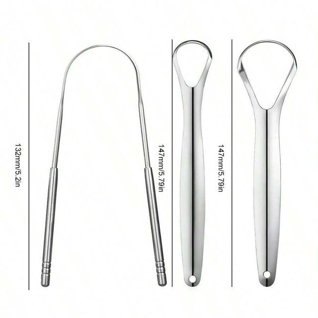 Cross-border hot sale oral cleaner 304 stainless steel to remove bad breath tongue coating cleaning brush tongue scraper tongue scraper detail 2