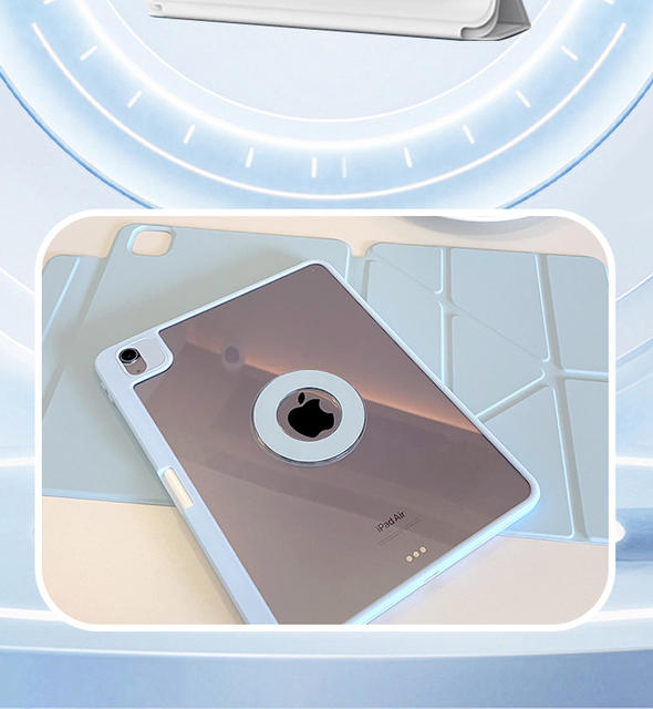 Suitable for iPad Protective Case, 3-Fold 720-Degree Magnetic Detachable Rotating Multi-Functional Flip Cover Tablet Protective Case for Apple detail 7