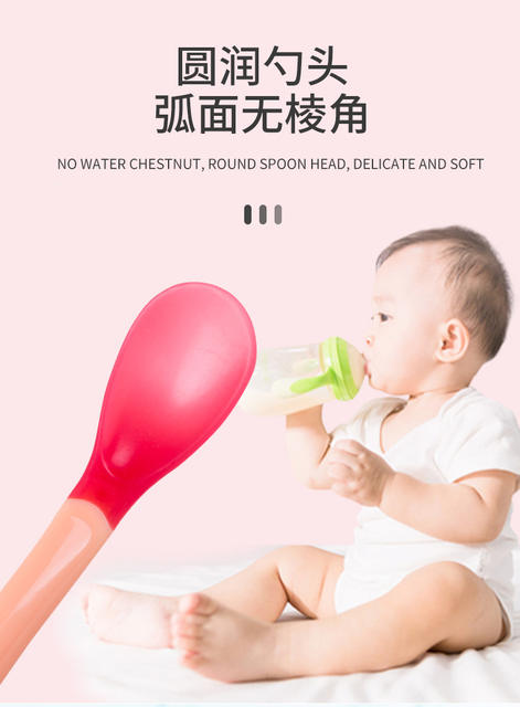 Doraemon cloth special offer soft head soup spoon baby temperature sensitive spoon Fork single pack feeding supplies 6016 detail 5