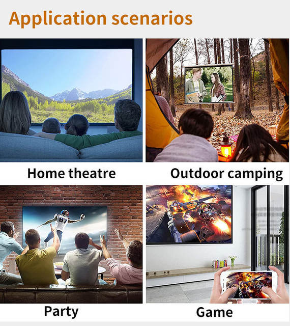 Foreign trade hot YG300 yellow and white mini projector portable children home HD convenient projector wholesale detail 6