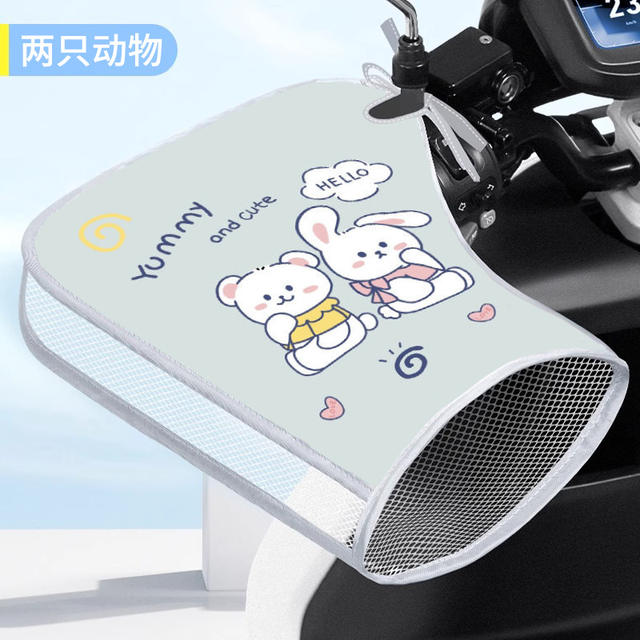 Electric Bicycle Sun Protection Handlehold Cover Summer UV Protection Battery Car Gloves Sunshade Waterproof Windshield Handlehold Cover detail 6