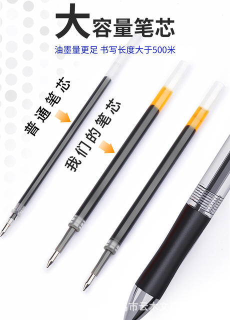 K35 Press Gel Pen for Students Black Carbon Signature Press Ball Press 0.5 High-end Office Water Pen detail 7