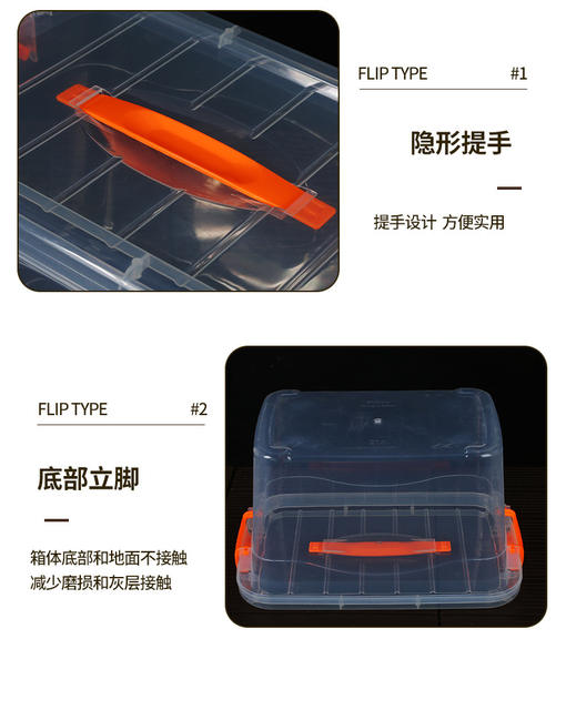Plastic Transparent Portable Storage Box for Home Use, Clothing Storage Box, Toy Storage Box, Thickened Commercial Storage Box detail 11