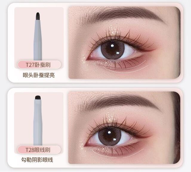 Eye shadow brush details brush eye down to brush small horse hair eyeliner brush fine small size eyeliner makeup brush tear groove concealer detail 6