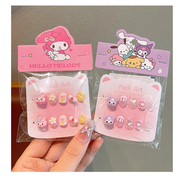 Children's Wearable Nail Stickers for Little Girls, Removable Nail Art Stickers, Girls' Gifts, Nail Patches, Wearable Nails Wholesale detail 9