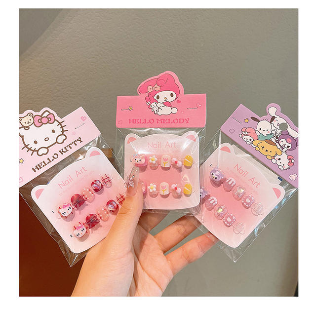Children's Wearable Nail Stickers for Little Girls, Removable Nail Art Stickers, Girls' Gifts, Nail Patches, Wearable Nails Wholesale detail 4