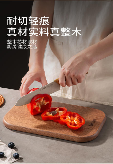 Double-Sided Cutting Board Made of Whole Wood from Double-Rolled Ebony Wood, Suitable for Home Use, Kitchen-Specific, Antibacterial Chopping Board detail 7