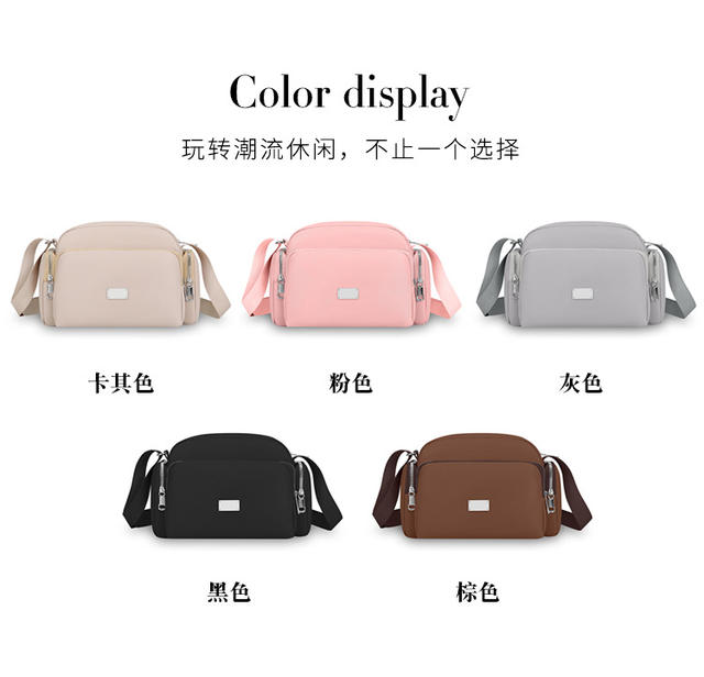 Factory Direct Sales Fashion Women's Bag Wholesale New Nylon Shoulder Crossbody Bag Large Capacity High Appearance Lightweight Mother Bag detail 2