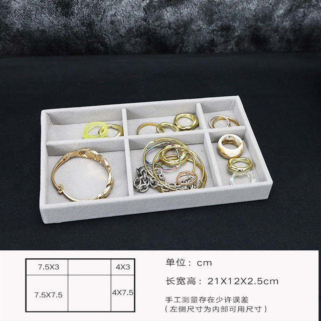 Simple Flannel Ring Box Jewelry Box Earrings Earrings Jewelry Storage Box Drawer Dustproof Jewelry Box Display Box detail 8