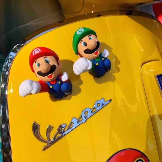 Super Mario electric car 3D stereo car stickers motorcycle body decorations doll car ornaments stickers detail 6