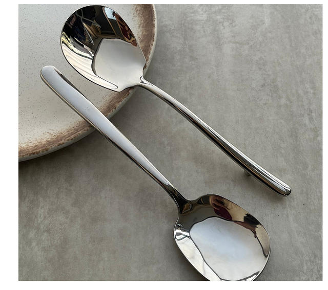Hotel Restaurant with Round Beaded Stainless Steel Public Spoon Dishes Spoon Dishes Spoon Public Spoon Public Chopsticks Household Dishes Spoon Fish Spoon detail 3
