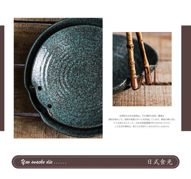 Creative Ceramic Plate Portable Basket Hotel Featured Dinner Plate Fruit Plate Dried Fruit Plate Restaurant Ceramic Plate detail 4