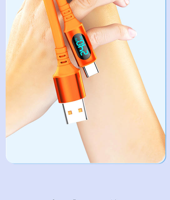 Smart Digital Display Type-C Data Cable 240W Super Fast Charging Suitable for Huawei Oppo Xiaomi Apple 15 Charging Cable detail 9