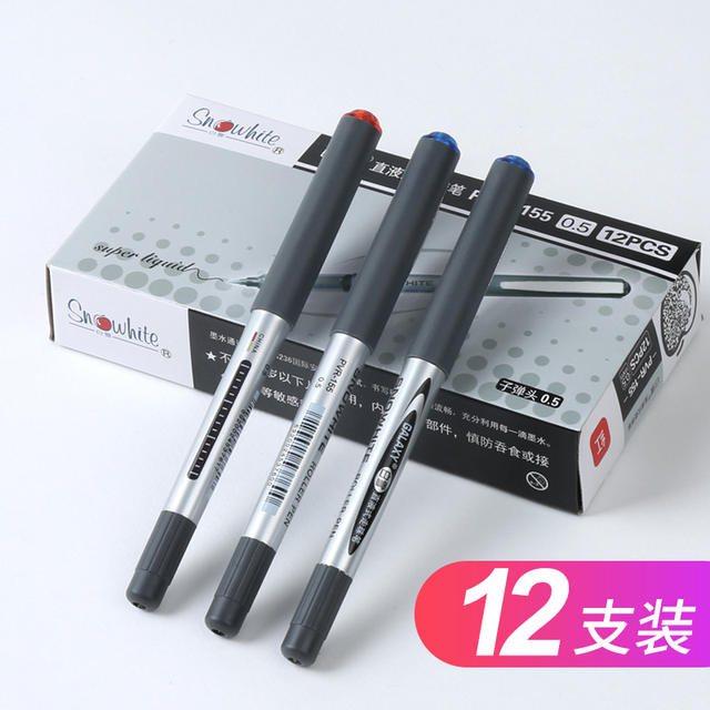 Original White Snow Straight Liquid Pcr155 Ball Pen Water Pen Gel Pen Exam Pen 0.5mm Bullet Signature Pen