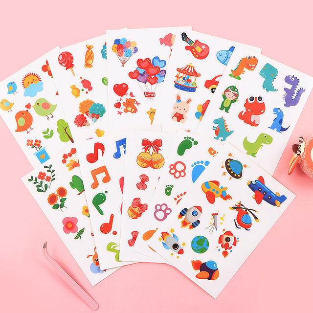 Kindergarten Growth Manual Decorative Stickers Children's File Footprint Baby Growth Memorial Album Making Materials detail 6