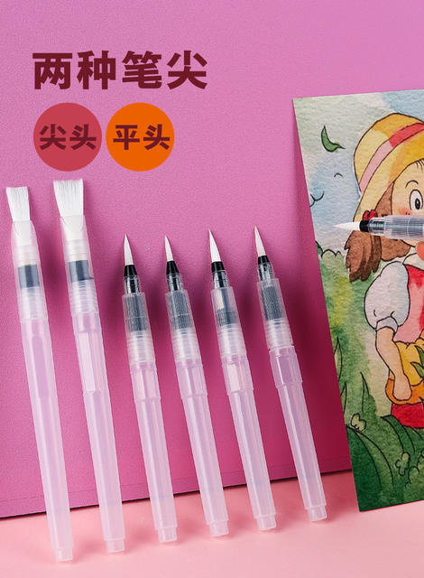 Factory wholesale tap water pen solid watercolor painting writing brush large capacity water storage pen water soluble color lead painting brush detail 2